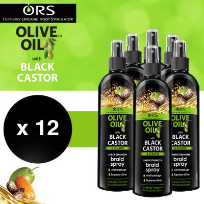 ORS Black castor braid spray – set of 12