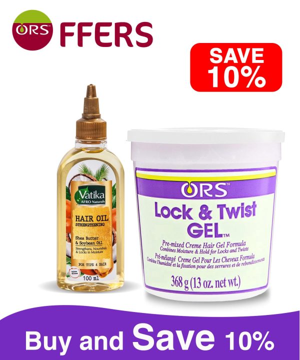 ORS Lock & Twist gel and Vatika Afro Naturals hair oil